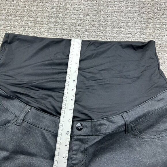 Thyme Maternity Pants Women Size Extra Large XL Black Glittery Glitters Shiny - Picture 3 of 11